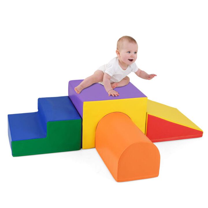 Hivvago Climb and Crawl Foam Block Play Set for Infant Baby