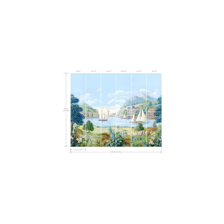 Safe Harbor Light Blue Wall Mural