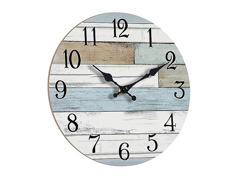 Wall Clock Battery Operated 12 Inch Silent Non Ticking Coastal Design Country image number 2
