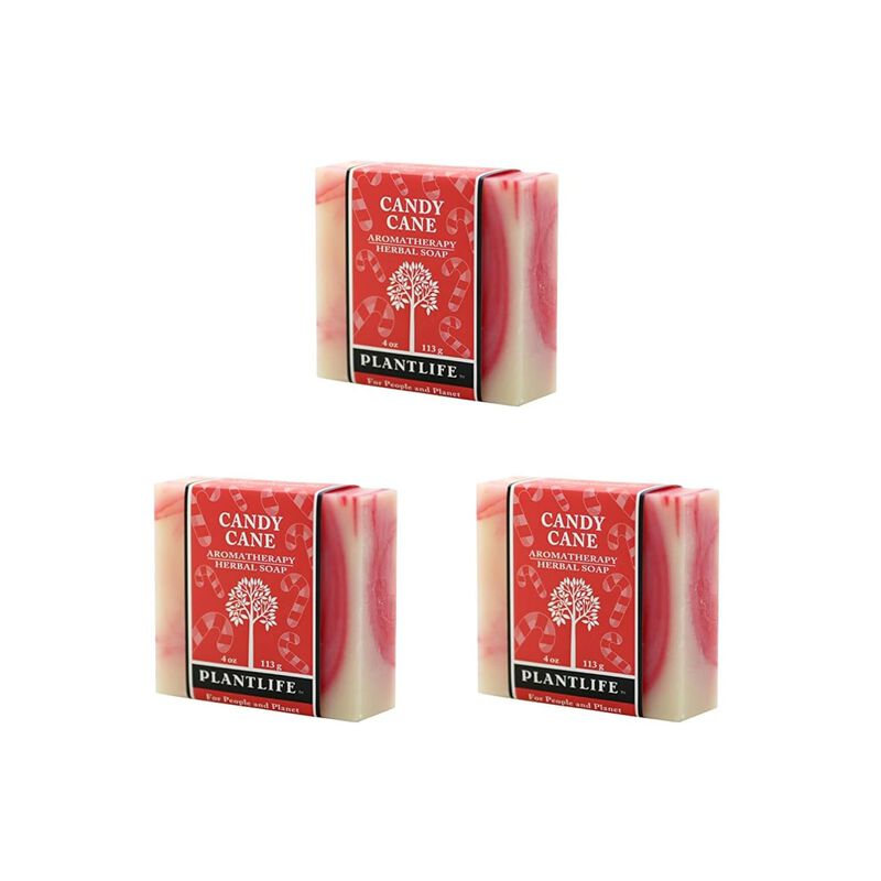 Plantlife Bar Soap - Candy Cane 3 Pack image number 2