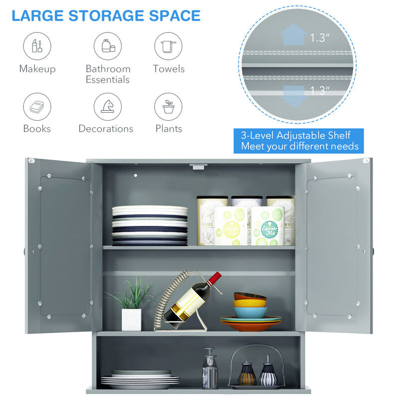 Bathroom Wall Mount Mirror Cabinet Organizer For Bathroom