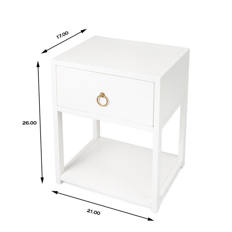 Butler Specialty Lark End Table, White