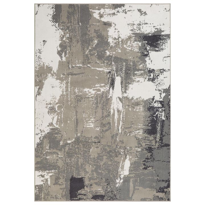 HomeRoots Abstract Power Loom Area Rug