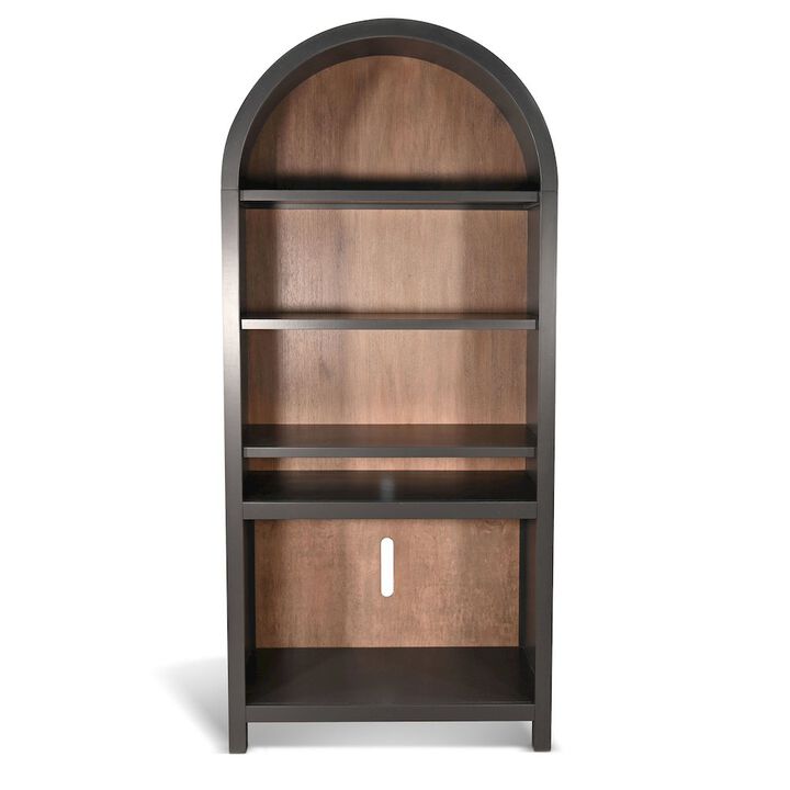 Sunny Designs Chill Arch Bookcase, Black Magic