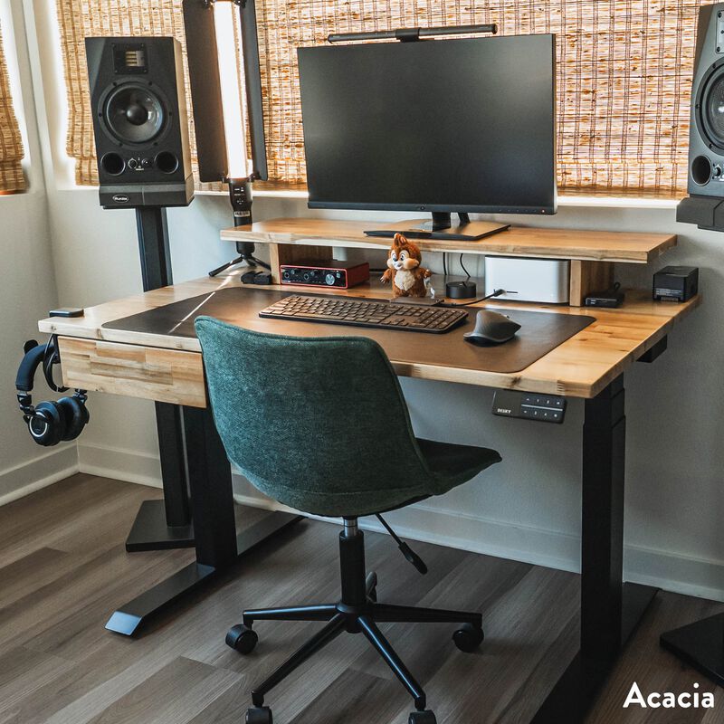 Desky Dual Softwood Sit Stand Desk image number 1