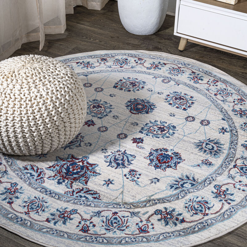 Modern Persian Vintage Moroccan Traditional Round Area Rug