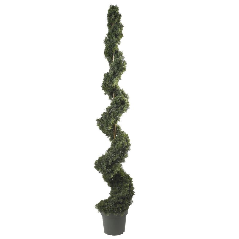 Hivvago 6 Feet Cedar Spiral Silk Tree (In-door/Out-door)