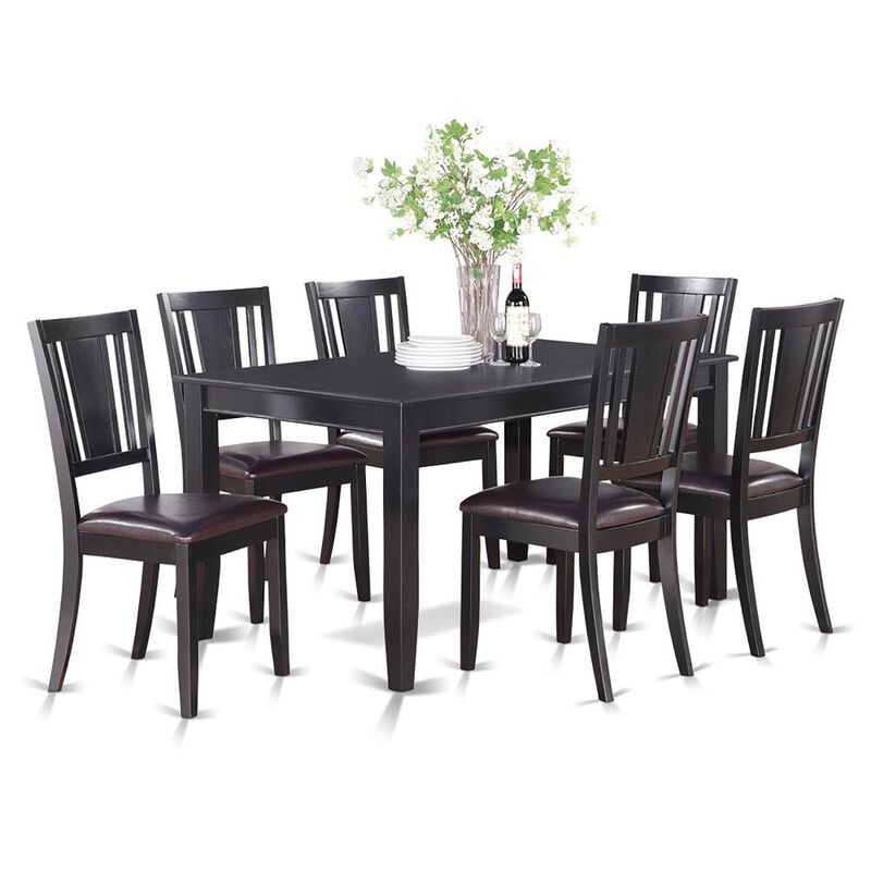 7 PC Kitchenroom set-Dining Table and 6 Kitchen Chairs