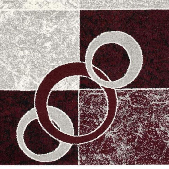HomeRoots Abstract Dhurrie Area Rug