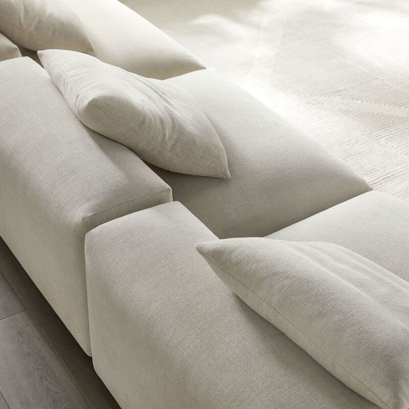 Solace 3-Piece Modular Upholstered Fabric Sofa image number 7