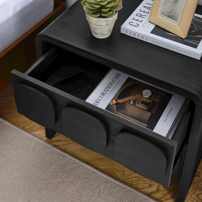 Modway Toscana 2-Drawer Nightstand in Black image number 9
