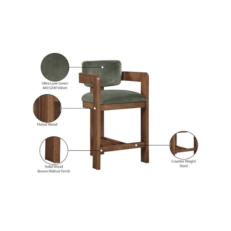 Meridian Furniture Sacha Velvet Stool