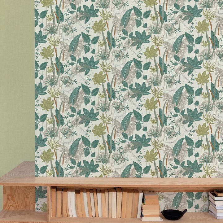 Arcadia Branched Leaves All-over Green Wallpaper ARA70702