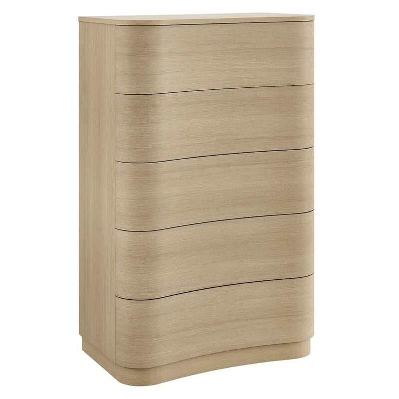 Mirae 5-Drawer Curved Dresser Chest of Drawers image number 0
