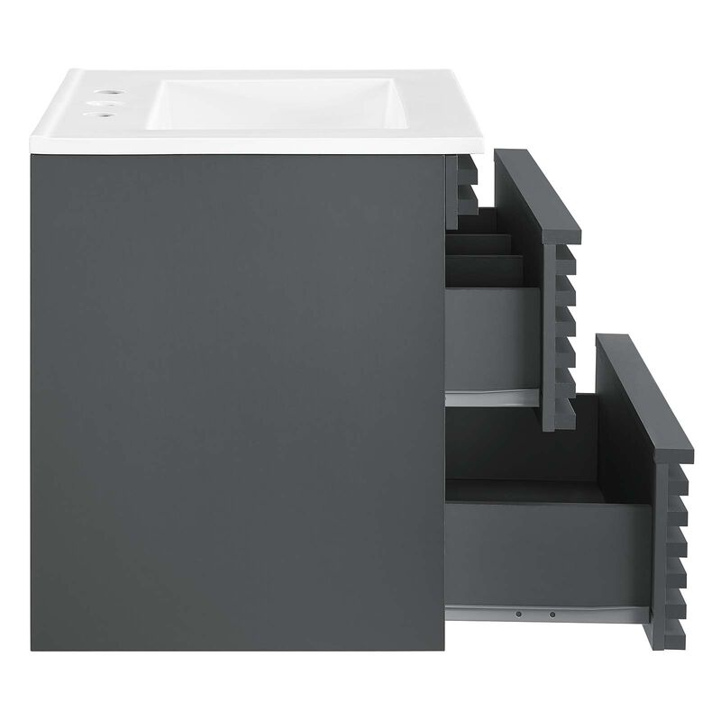 Render 24" Wall-Mount Bathroom Vanity image number 3