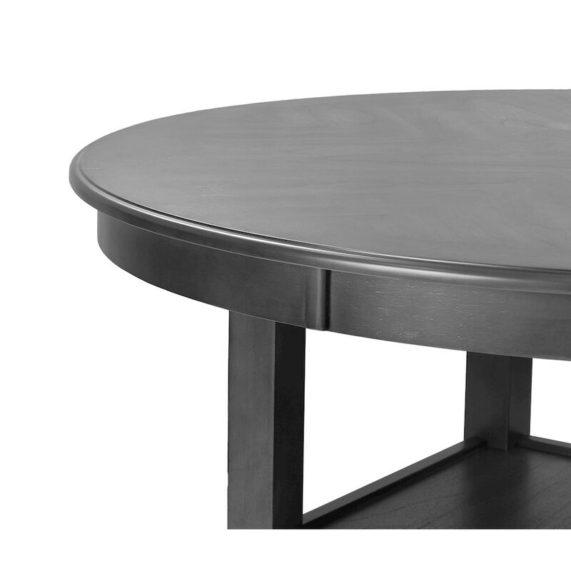 New Classic Furniture Furniture Mitchell 5-Piece Transitional Wood Counter Set in Gray