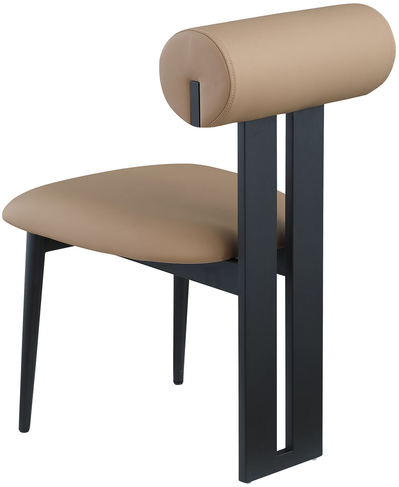 Meridian Furniture Dario Tan Vegan Leather Dining Chair, Set of 2