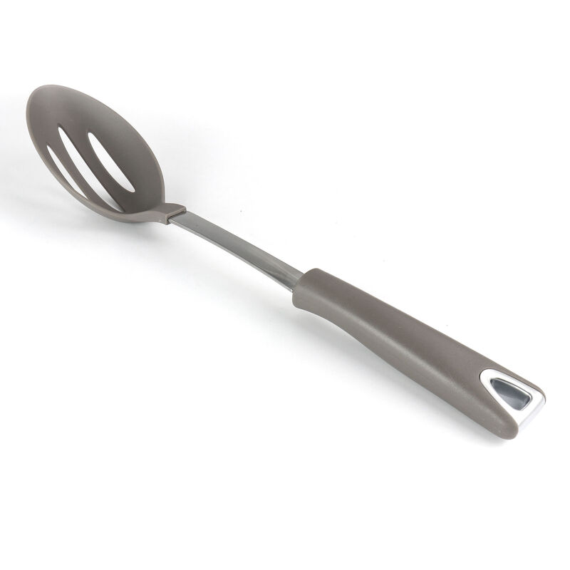 Martha Stewart Nylon Slotted Spoon in Taupe