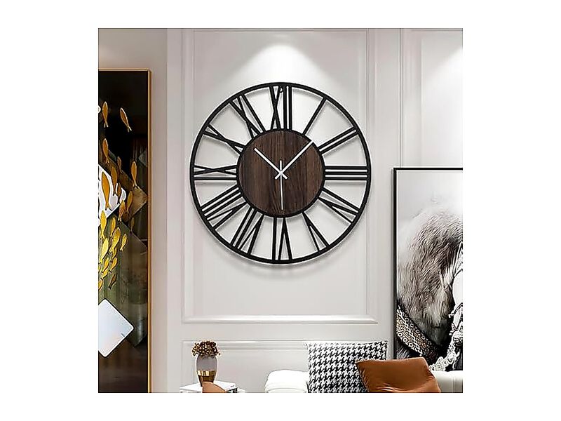 Large Wall Clock Living Decor 14 Inch Non Ticking Silent Battery Operated Modern image number 2