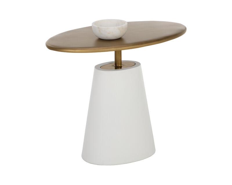 Kadin White Side Table