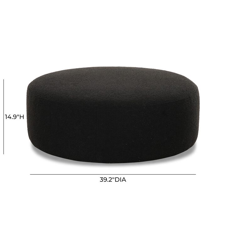 Tov Furniture Broohah Black Boucle Ottoman