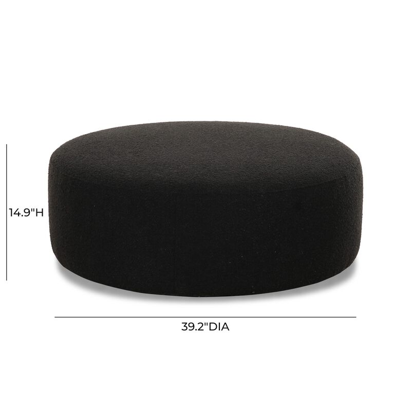 Tov Furniture Broohah Black Boucle Ottoman image number 1