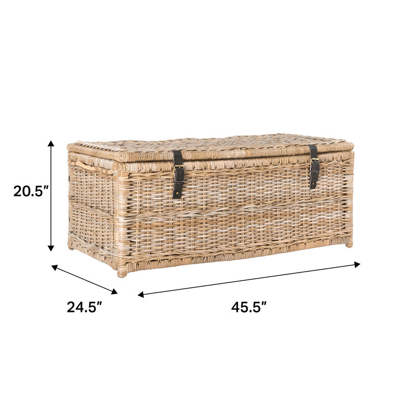 Caden 46" Wicker Storage Trunk image number 4