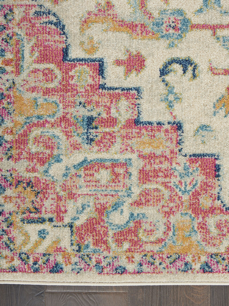 Passion PSN25 Ivory/Pink 1'10" x 6' Rug image number 2