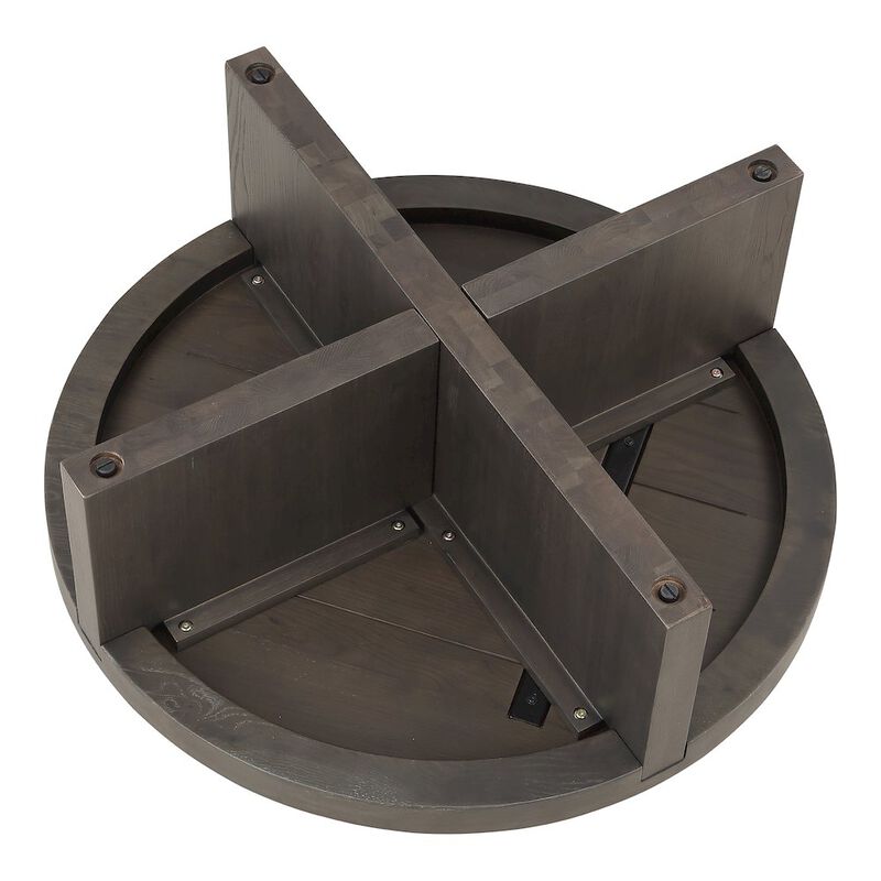 Moe's Home Collection Folke Round Coffee Table Dark Brown