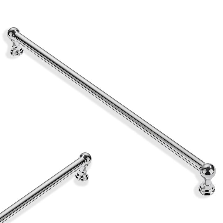 ZAUYX 2 Pack 12 Inch Hole Center Polished Chrome Cabinet pulls Solid Heavy Duty Drawer Handles Dresser Handles Cabinet Handles B