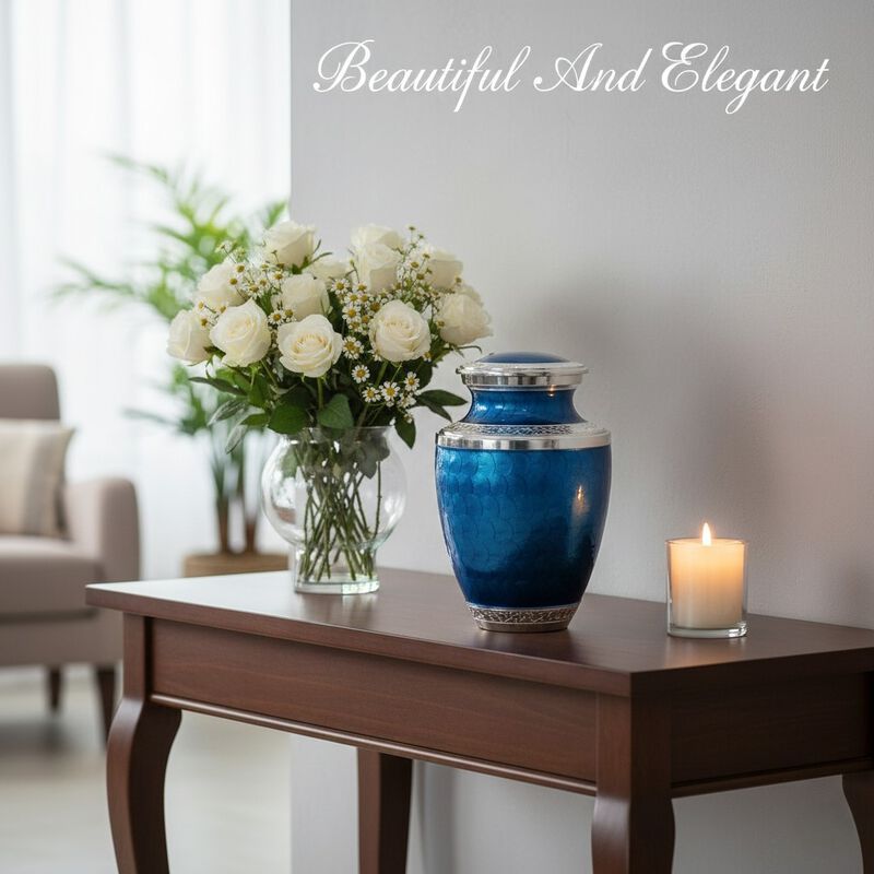 silver-toned accents urn image number 3