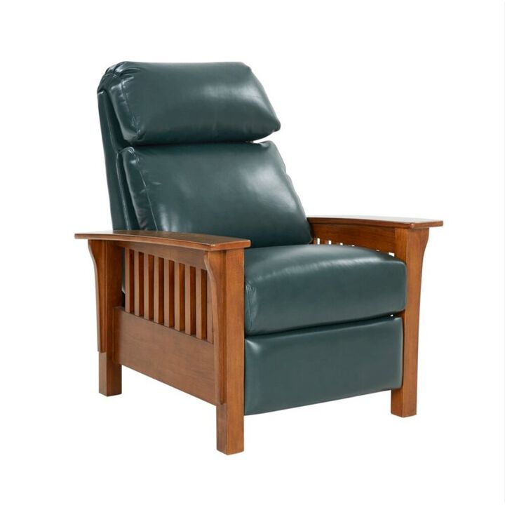 Barcalounger Mission Recliner, Highland Emerald / All Leather