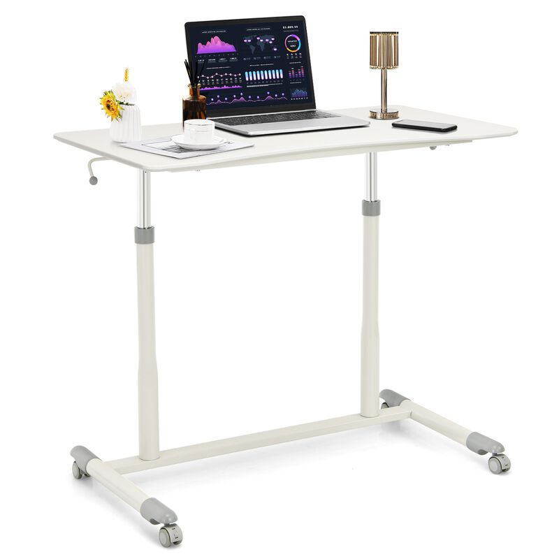 Height Adjustable Computer Desk Sit to Stand Rolling Notebook Table