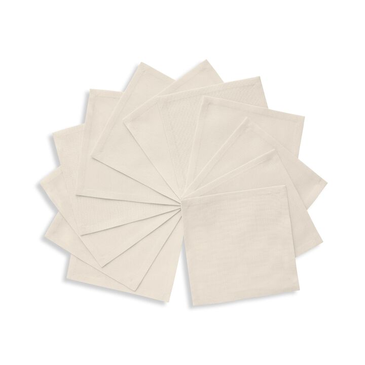 Cotton Linen Cocktail Napkins - Dru - Cotton Linen Plain