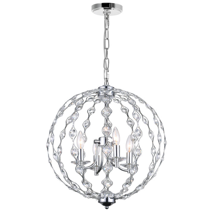 Esia 4 Light Chandelier With Chrome Finish