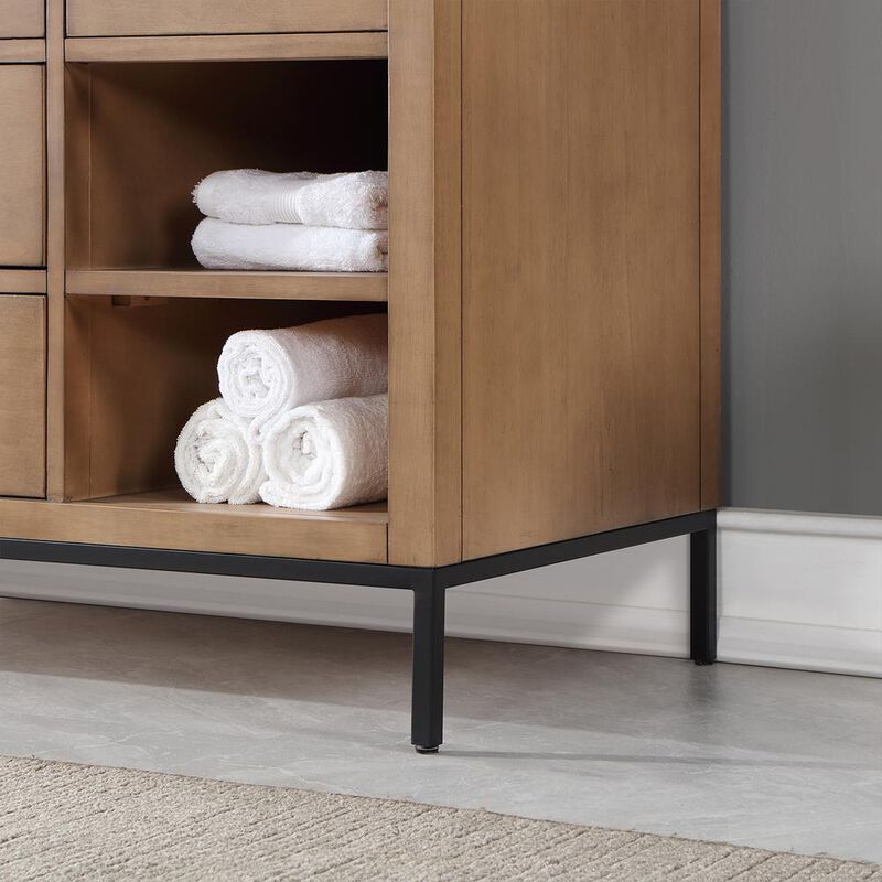 Altair 48 Single Bathroom Vanity Set in Brown Pine without Mirror