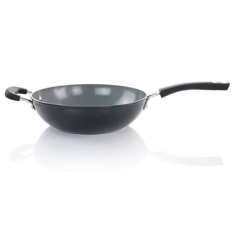 Kenmore Arlington 11 Inch Nonstick Aluminum Wok in Black Diamond