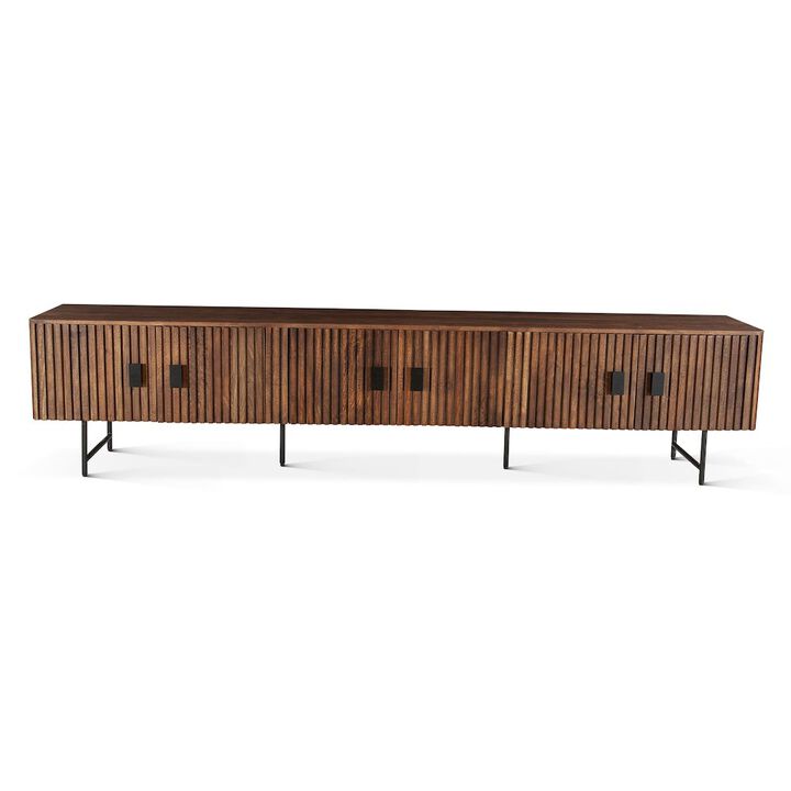 World Interiors Halden 98 Plasma Cabinet Pecan Brown