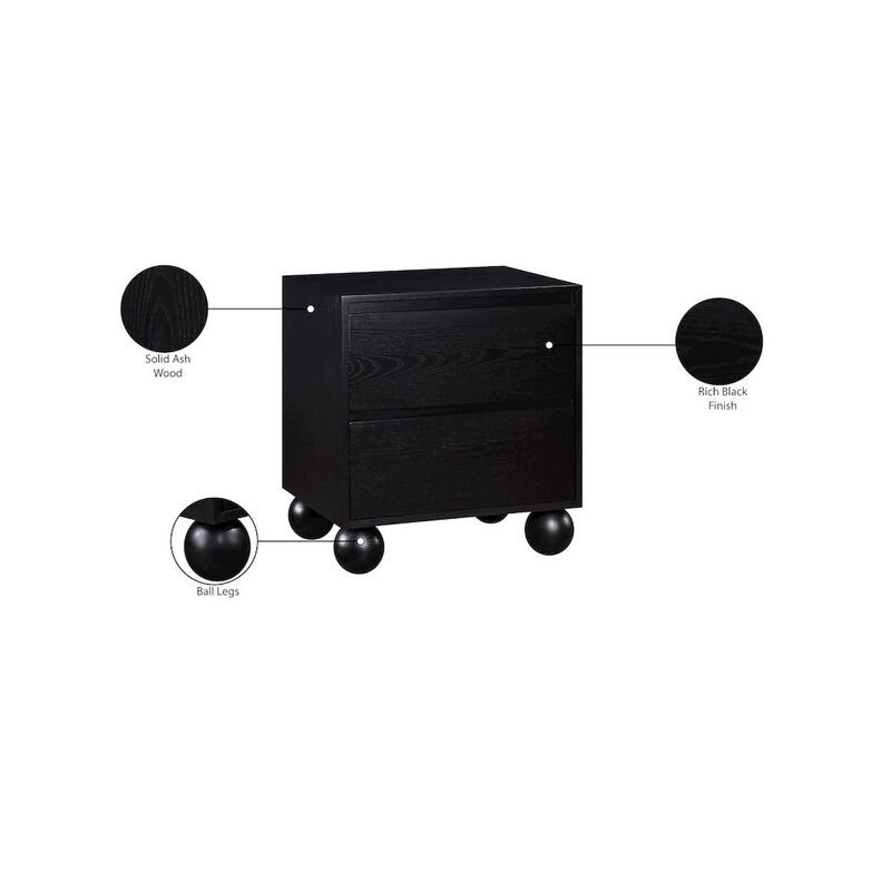 Meridian Furniture Kent Black Night Stand