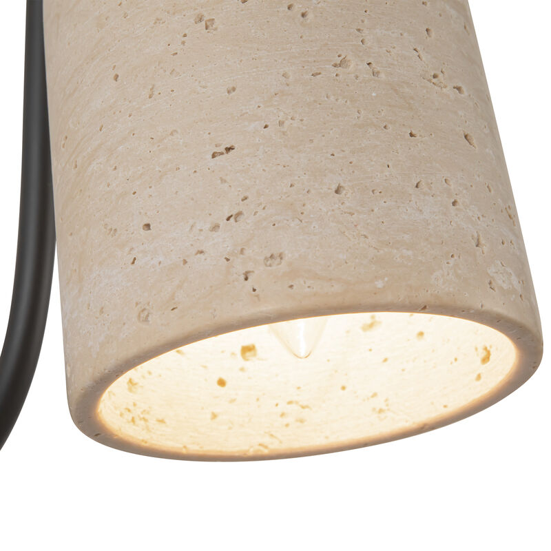 Bromley 5-in Damp-Rated Wall/Vanity Light with Natural Travertine Shade image number 4
