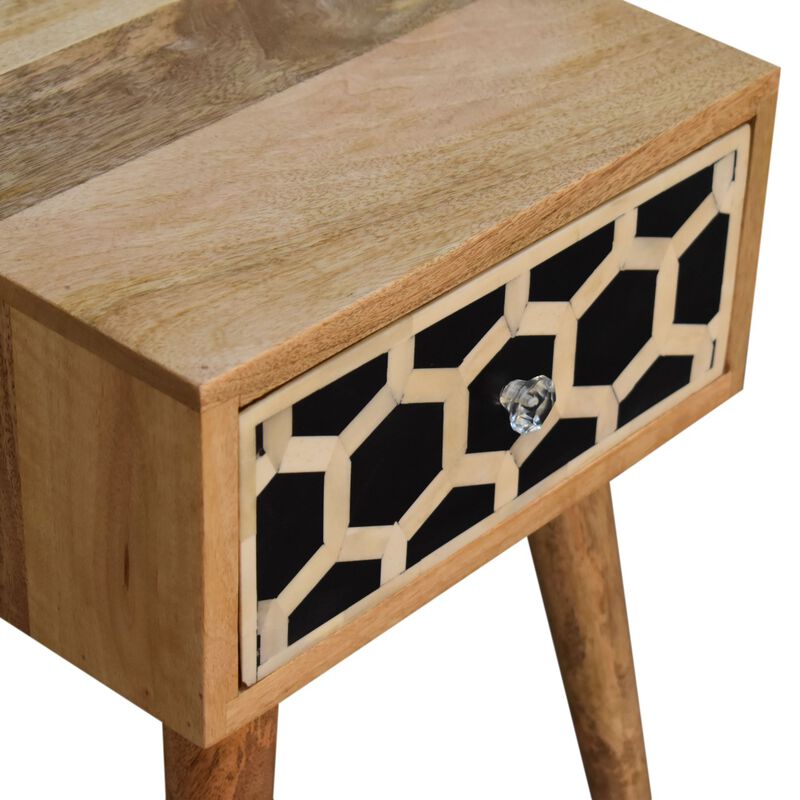 Mini  1 Drawer Bone Inlay NightStand