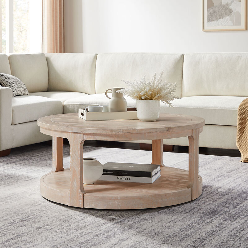 Votnix 2‑Tier Round Coffee Table image number 3