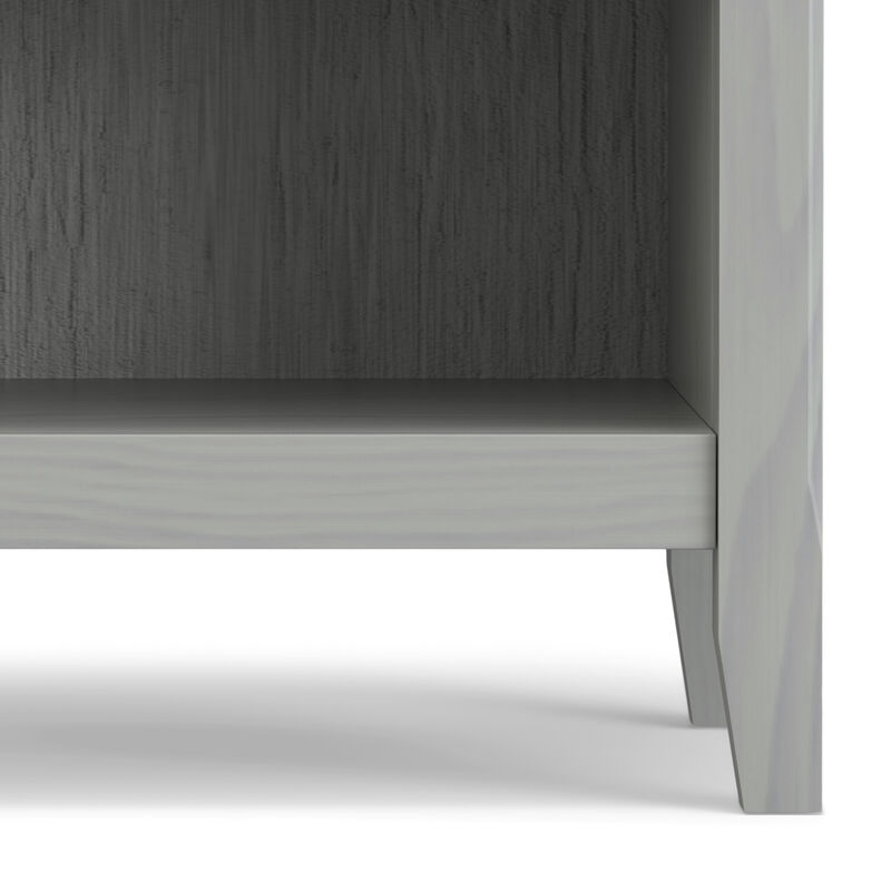 Amherst SOLID WOOD 24 inch Wide Traditional Bedside Nightstand Table in Fog Grey