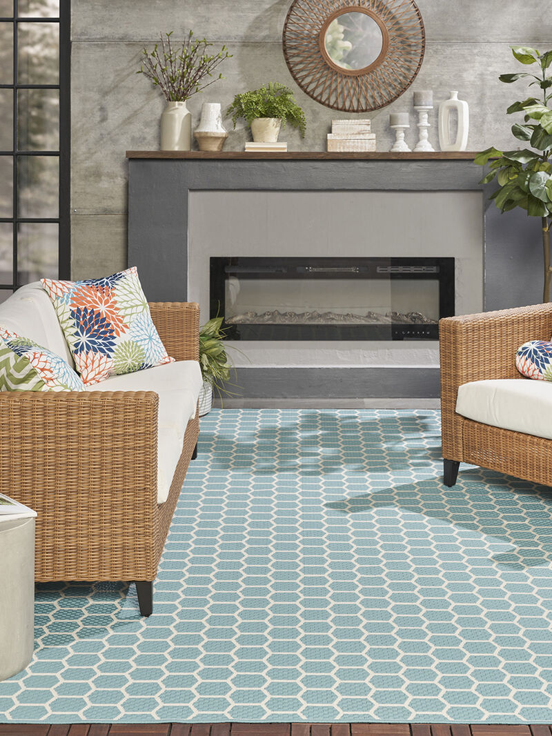 Twist Reversible TWS01 Aqua 10' x 14' Rug