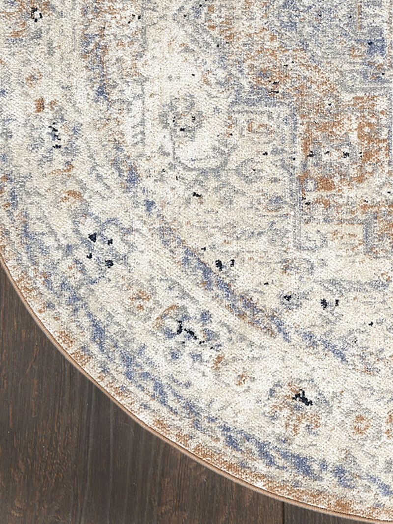 Nourison Essentials Persian NRE07 Beige/Blue 6' x Round Rug