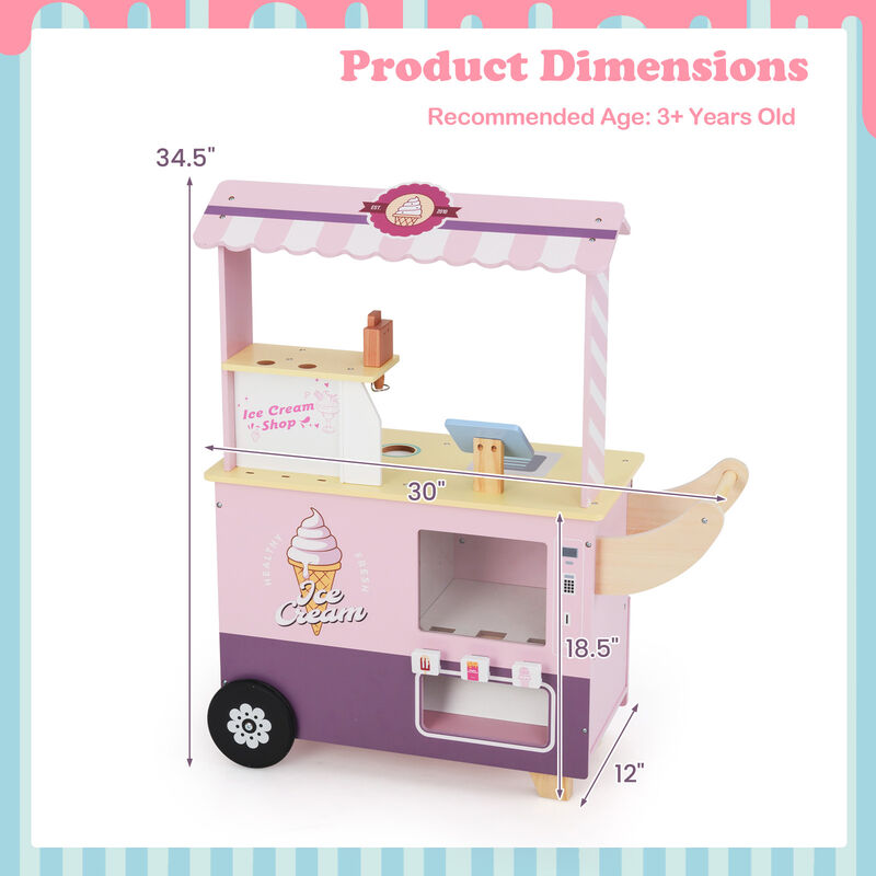 Kids Ice Cream Truck Toy Set with Vending Machine, Pretend Play for Toddlers image number 2