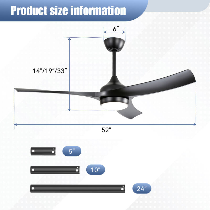 52" High Efficiency Ceiling Fan image number 2