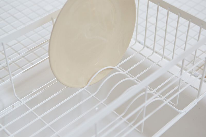 Over-the-Sink Dish Rack - Steel + Wood image number 4