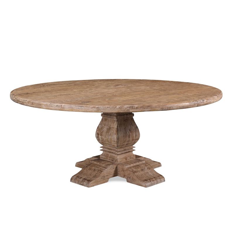 World Interiors Pengrove 72" Round Dining Table in Antique Oak Finish image number 0