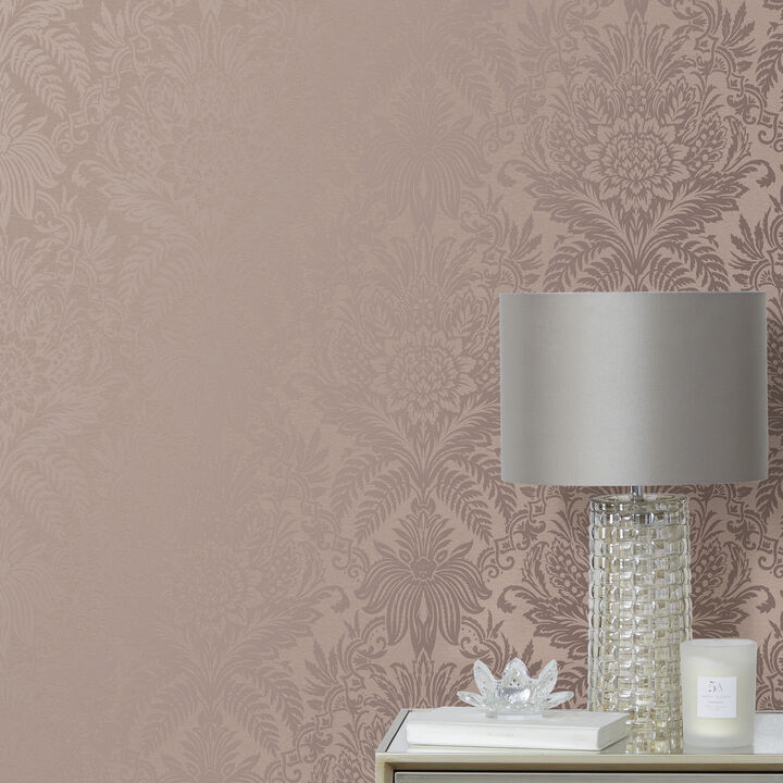 Signature Rose Damask Wallpaper